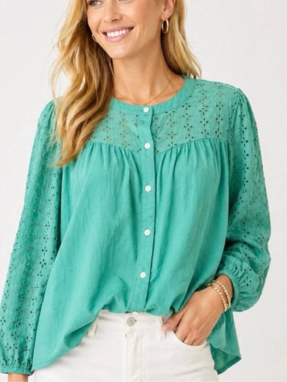 J.Crew eyelet bouse (small)